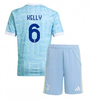 Juventus Lloyd Kelly #6 Replika Bortatröja Barn 2025-26 Kortärmad (+ Korta byxor)